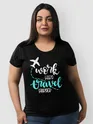 Travel Harder Plus Size Women T-shirts