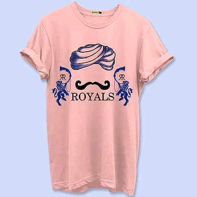 Rajasthan Royal Printed Pink T-shirt for Men, 