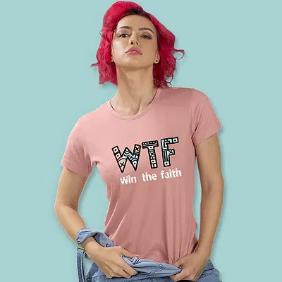 WTF Women's Printed Half Sleeve T-Shirt