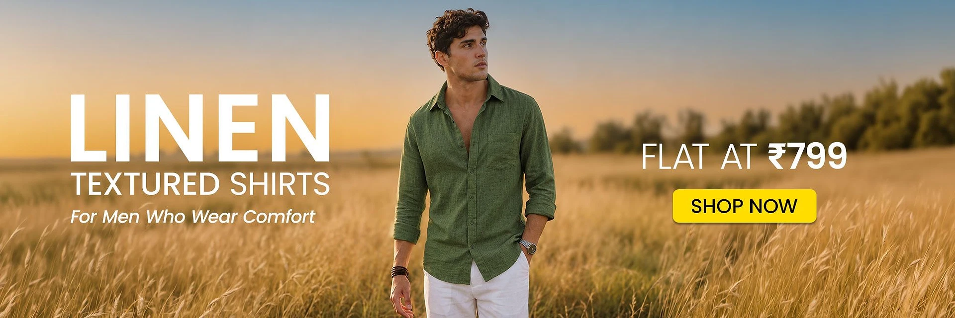 Promo banner for Mens Shirts