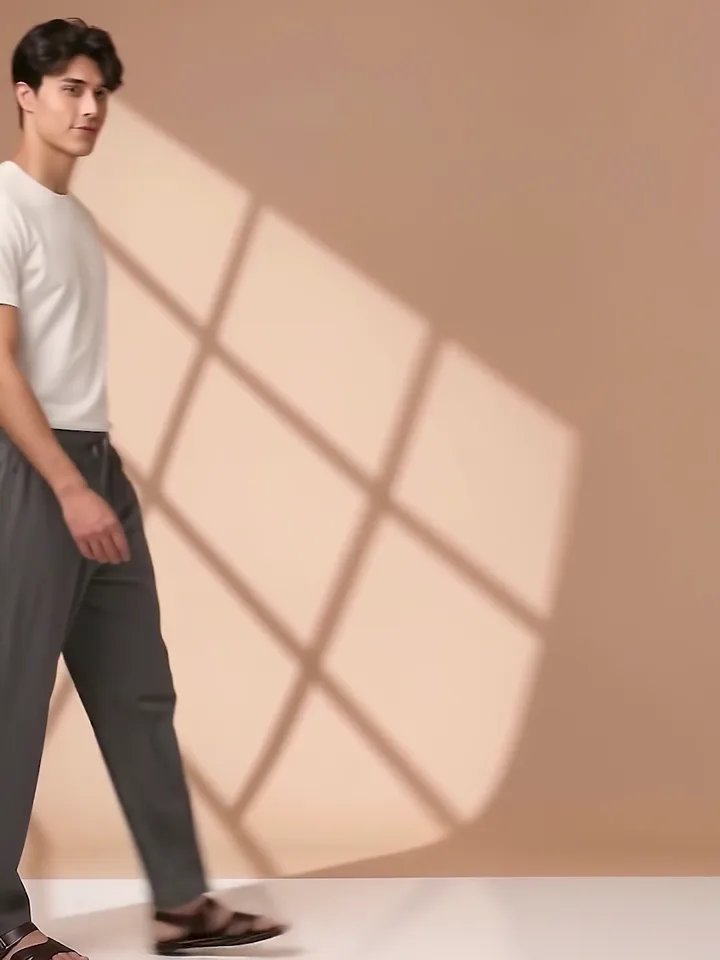 Dark Grey Loose-fit Pajamas